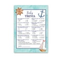 thumbnail image 1 of NAUTICAL Baby Shower Games — BABY TRIVIA Game — Pack of 25, Rustic Navy Blue Anchor, Ahoy BOY Baby Shower Game, Sail Boat Fun Baby Facts Game Gender Neutral Nautical Theme Shower Activity G807-TRV, 1 of 4