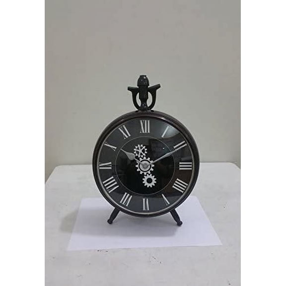 NAUTICAL MARITIME ~ BLACK FINISH DESKTOP ~ TABLE CLOCK DECOR