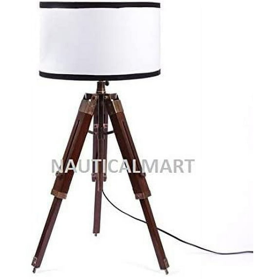 NAUTICALMART Designer Antique Finish Tripod Table LAMP