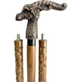 thumbnail image 1 of NAUTICALMARTUS Antique Brass Walking Stick with Solid Al Dragon Handle Walking Stick Cane for Elderly Nautical Wooden Walking Stick Cane Gift, 1 of 4