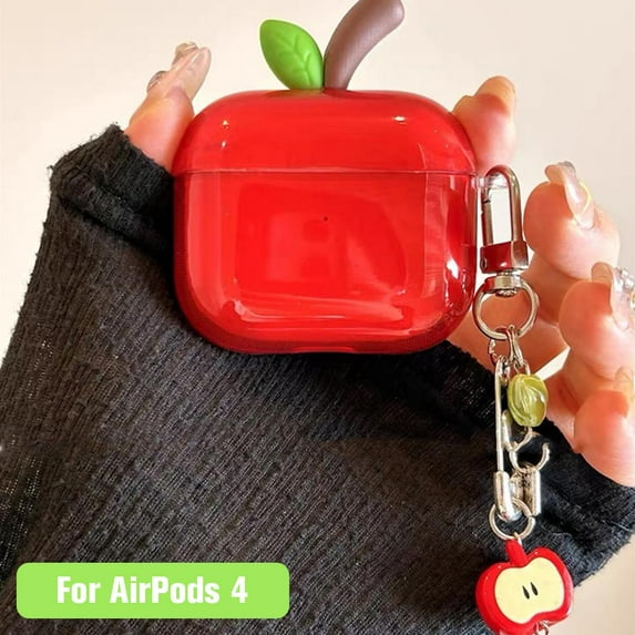NAUXIU Earphone Case for AirPods 4, Lovely Apple AirPods pro 2 Cover Protective Skin Shockproof Protector for Earbuds with Keychain