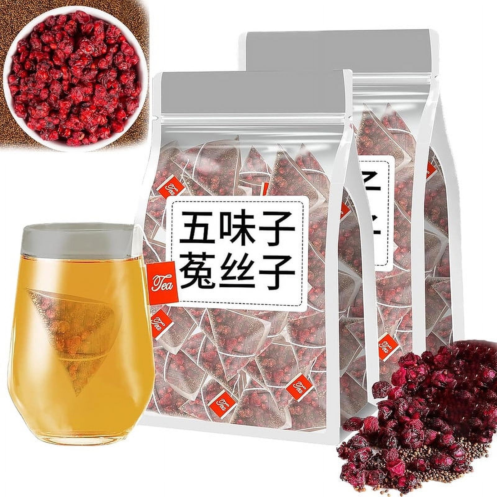 NAUXIU Five Flavors Goji Berry Tea, Liver and Kidney Care Tea, Five