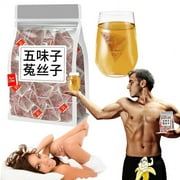 NAUXIU Five Flavors Goji Berry Tea, Liver and Kidney Care Tea, Five-Flavor Goji Berries, a Small Packet Red Brown Pure Herbal Essence, Liver Care Tea for Men, Twice a Day