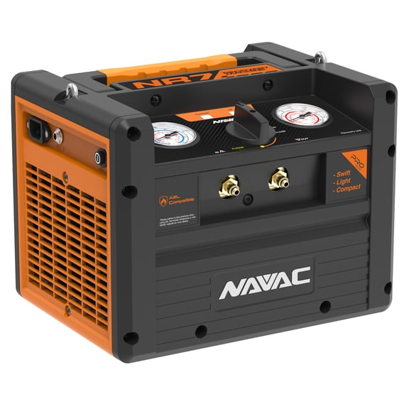 NAVAC NR7 Recovery Unit | Refrigerant Recovery Machine for HVAC System | Twin Cylinder | Brushless DC Motor | Oil-Free Compressor