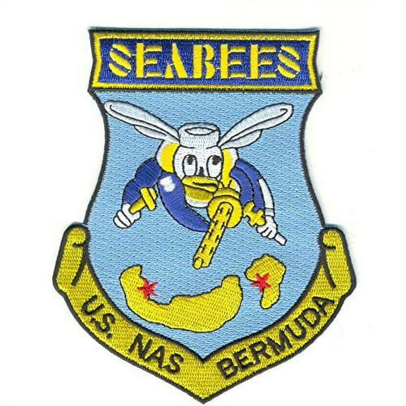 NAVAL AIR STATION NAS BERMUDA SEABEES Patch - Large - Veteran Owned Business