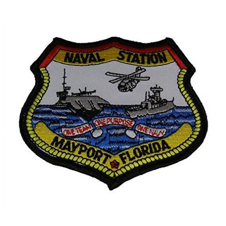 NAVAL STATION MAYPORT FLORIDA SHIELD PATCH - COLOR - VETERAN OWNED BUSINESS