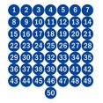 NAVAdeal 2" Blue Round Number 150 Adhesive Stickers Identify Inventory