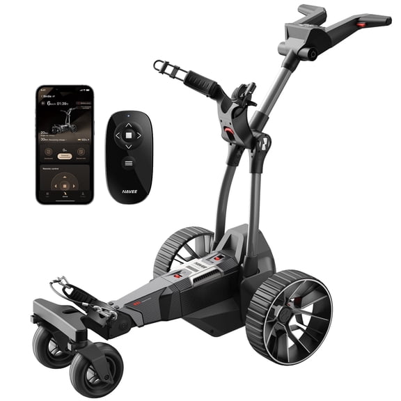 NAVEE Birdie 3X Electric Golf Cart with Remote, 36 Hole Battery, Follow Me Electric Golf Push Carts, All Terrain Wheels, Smart Power Assist, Super Compact Golf Cart Electric Vehicle