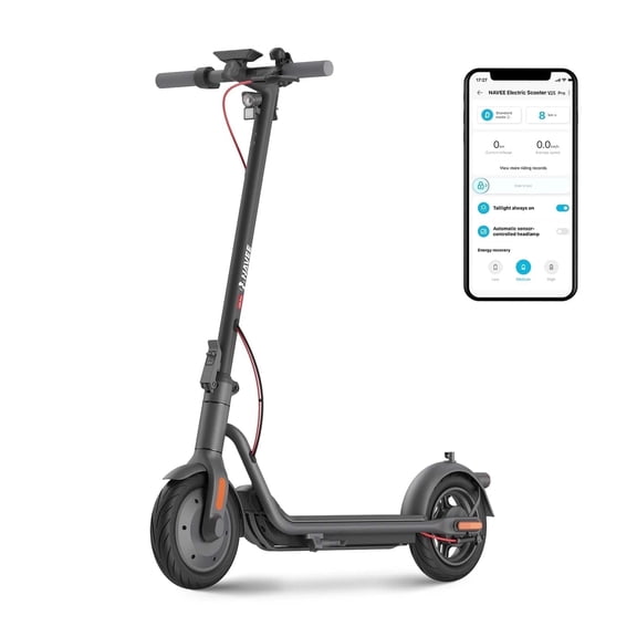 NAVEE V25 Pro Electric Scooter for Adults, up to 19.9 MPH &15.5 Miles, 600W Motor, 10" Tires, Foldable Commuting E-Scooter with Dual Brake Suspension, UL2272