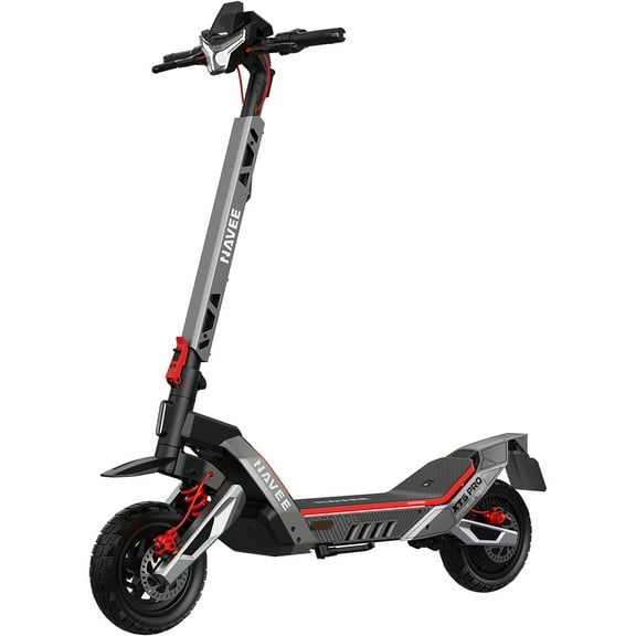 NAVEE XT5 Pro Electric Scooter, 31 mph Top Speed, 46.6 Miles Max Range, 2200W Peak Motor, Dual Damping Arm Suspension & Disc Brake, Fast Charging Scooter for Adults Teens, 12" Off-Road Tires