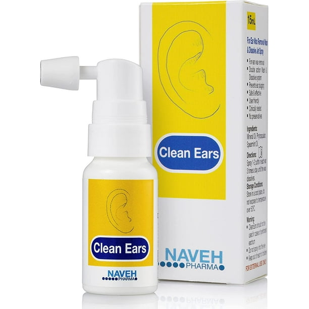 NAVEH PHARMA CleanEars Ear Wax Removal Spray Earwax Cleaner Kit for
