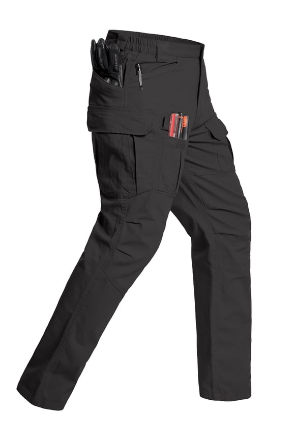Cotton Stretch Rip Stop Cargo Pants Water-resistant Lightweight Durable Hiking Outdoor Work Pants with 8 Pockets