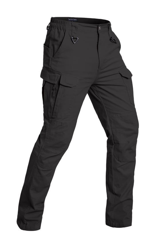 Men's Flex Tactical Pants Cotton Stretch Cargo Pants Lightweight Outdoor Hiking EDC Work Pants