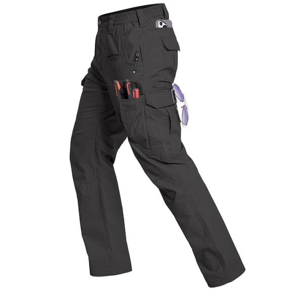 NAVEKULL Men's Stretch Cargo Pants Ripstop Water Resistant Flex Work Pants Lightweight Utility Outdoor Hiking Pants