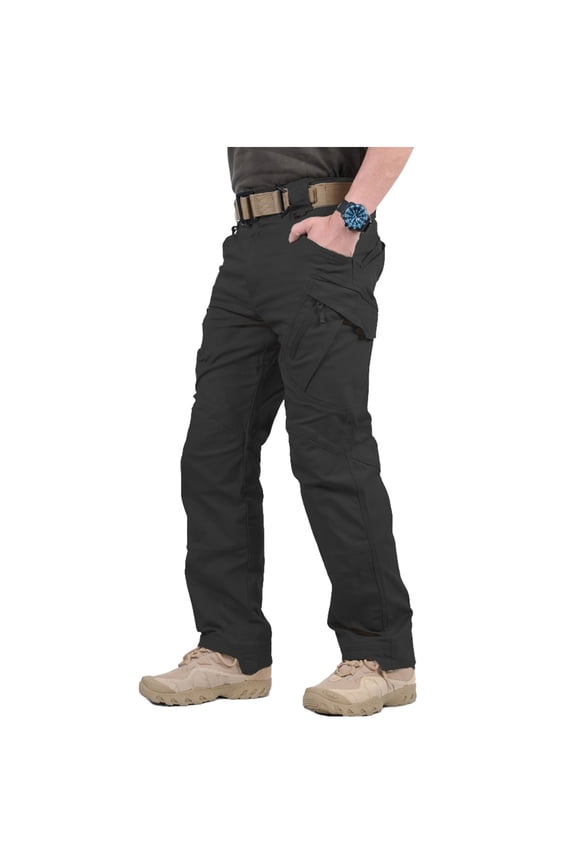 Men's Stretch Hiking Pants Lightweight Ripstop Outdoor Cargo Pants Cotton Durable Work Trousers With 9 Pockets
