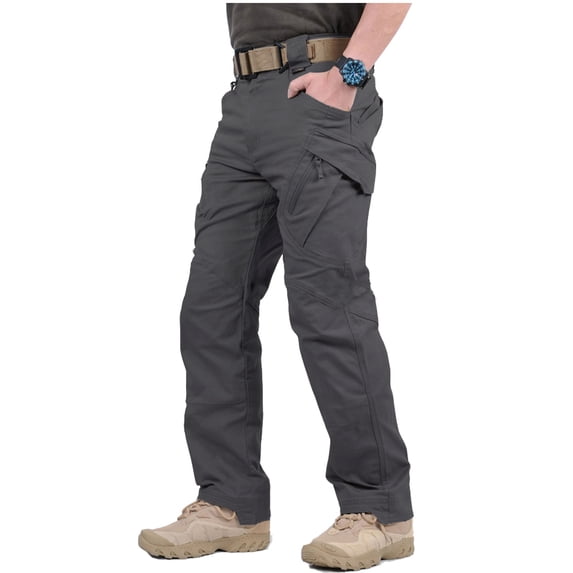 NAVEKULL Men's Stretch Hiking Pants Lightweight Ripstop Outdoor Cargo Pants Cotton Durable Work Trousers With 9 Pockets