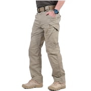NAVEKULL Men's Stretch Hiking Pants Lightweight Ripstop Outdoor Cargo Pants Cotton Durable Work Trousers With 9 Pockets