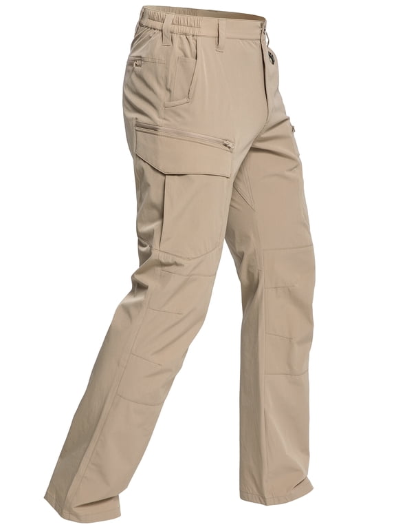 Men's Stretch Quick Dry Hiking Cargo Pants Flex Water Resistant Lightweight Outdoor Durable Fishing Work Pants With 9 Pockets UPF 50+