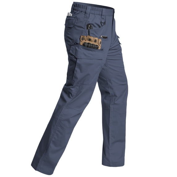 NAVEKULL Men's Stretch Ripstop Cargo Pants Water-Resistant Lightweight Flex EDC Hiking Work Pants with 11 Pockets
