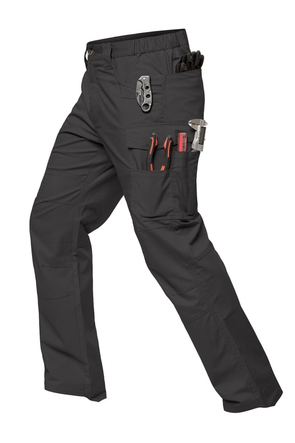 Men's Stretch Ripstop Cargo Pants Water Resistant Flex Hiking Pants Lightweight EDC Operator Utility Work Pants