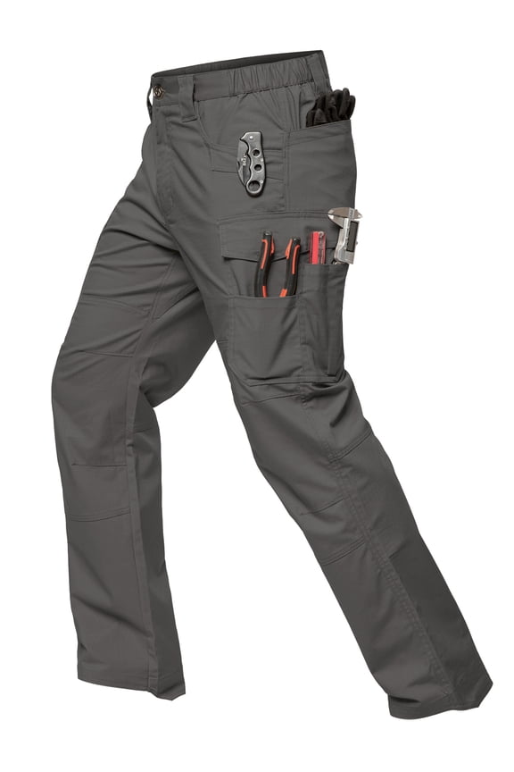 Men's Stretch Ripstop Cargo Pants Water Resistant Flex Hiking Pants Lightweight EDC Operator Utility Work Pants