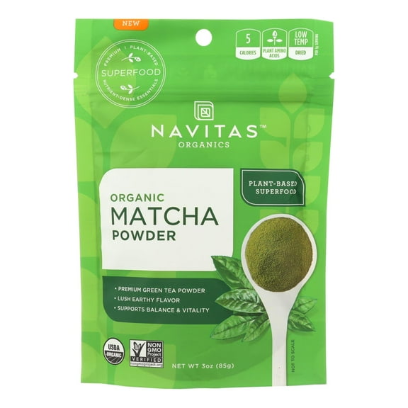NAVITAS - Organic Matcha Powder for Energy and Balance - 3 Oz, Case of 1
