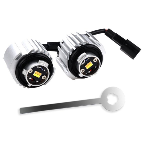 NAVOROGE 1Pair Yellow/White L1B LED Front Fog Light Bulbs For Honda Civic Accord Ridgeline CR-V