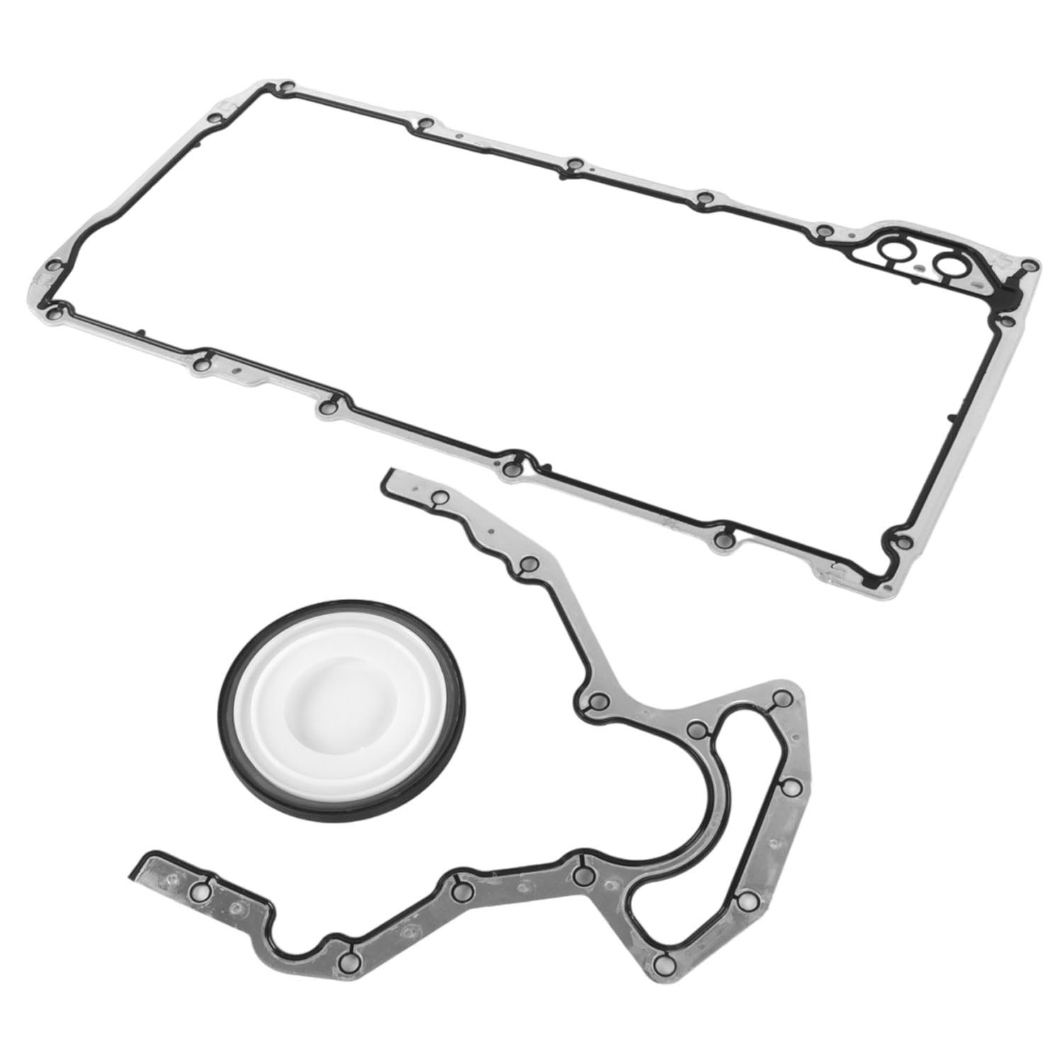 NAVOROGE 1Set Engine Rear Main Seal & Oil Pan Gasket For CHEVY GMC 4.8 5.3 6.0 6.2L V8 OHV