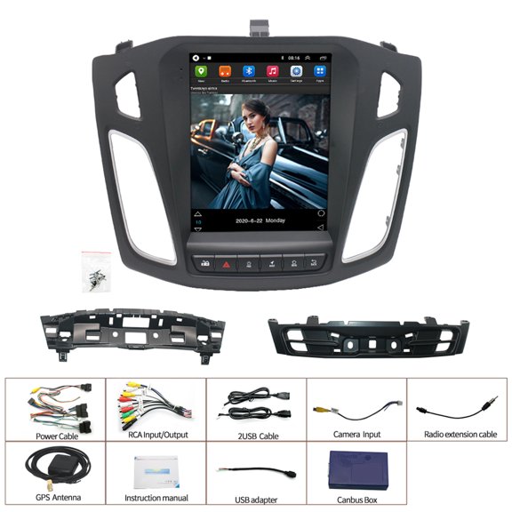 NAVOROGE 1set Car Stereo Radio For Ford Focus 2012-2018 Android 12