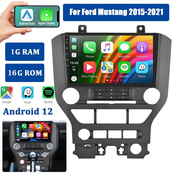 NAVOROGE 1set Car Stereo Radio For Ford Mustang 2015-2021 9" Android 12