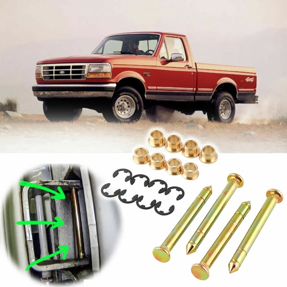 NAVOROGE 1set Door Hinge Pins Pin Bushing For F150 F250 F350 Bronco