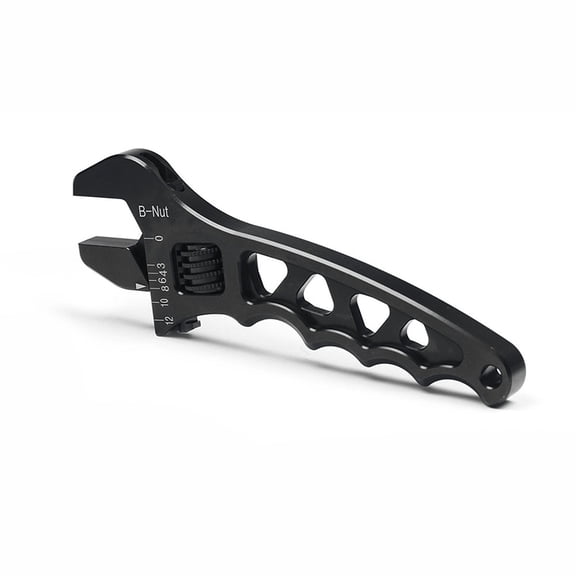 NAVOROGE Adjustable Aluminum Wrench Hose Fitting Tool Aluminum Spanner AN3-AN12 Wrench Spanner Fitting Tools-Black