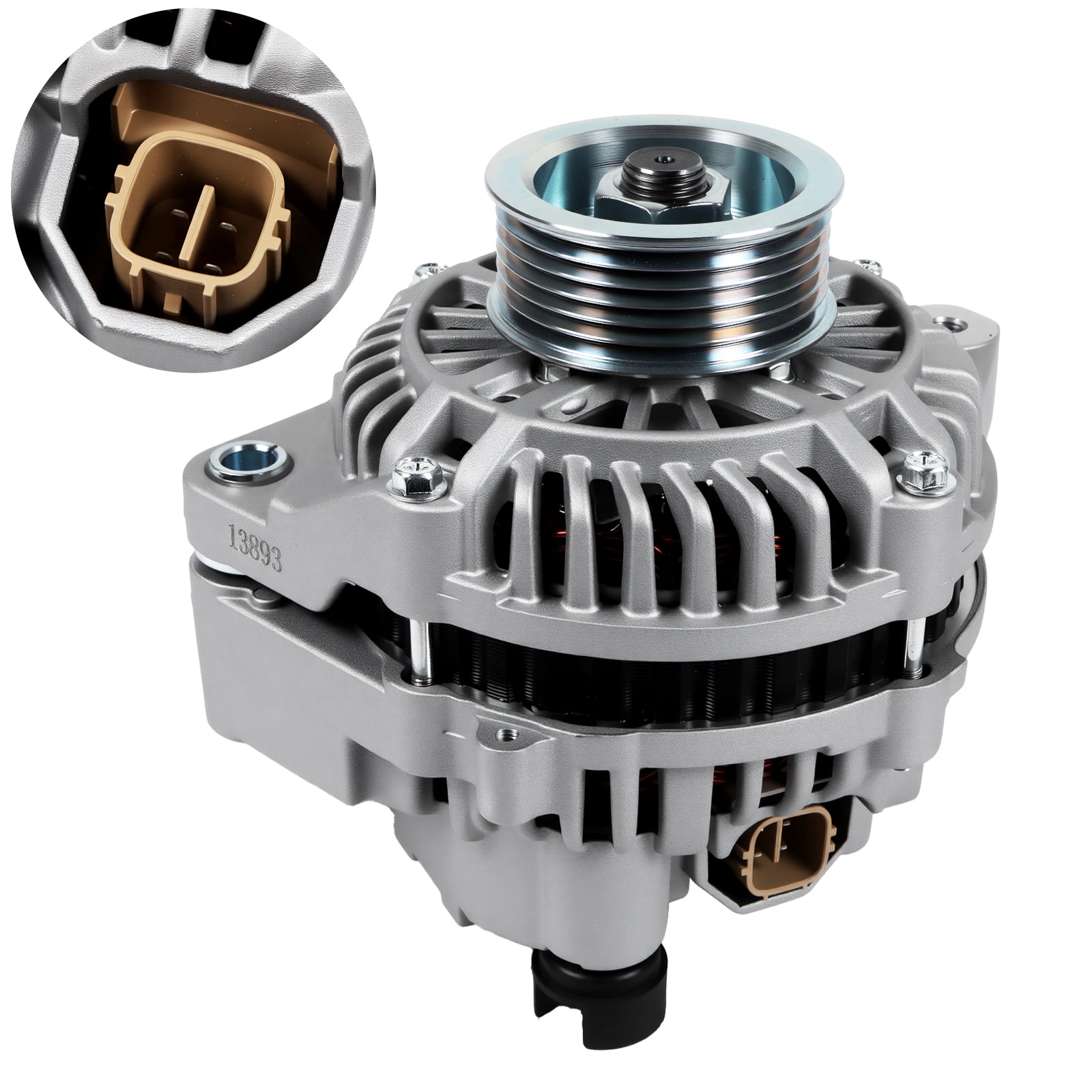 NAVOROGE Alternator For Honda Civic 2001-2005 70A/6PK (13893 ...