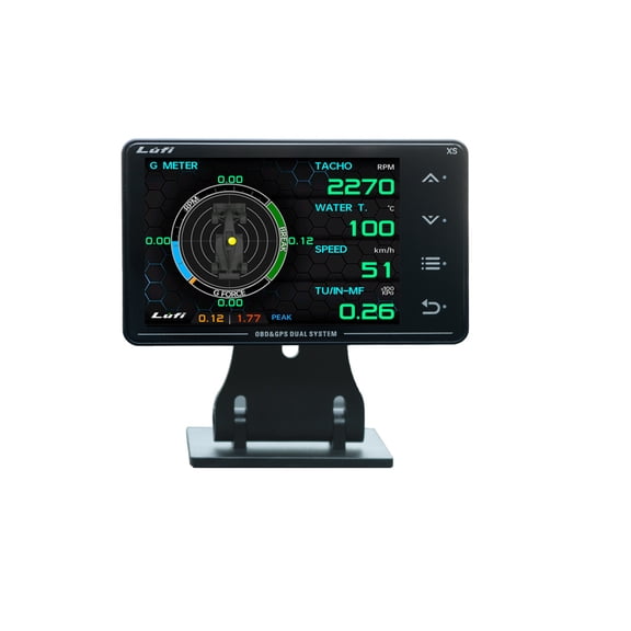 NAVOROGE Third-generation Car Modified Instrument OBD2 Boost gauge GPS Multi-function LCD GyrometerTurbine Speed G-value Gyro