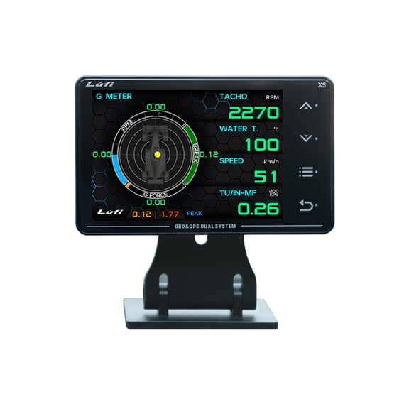 NAVOROGE Third-generation Car Modified Instrument OBD2 Boost gauge GPS Multi-function LCD GyrometerTurbine Speed G-value Gyro
