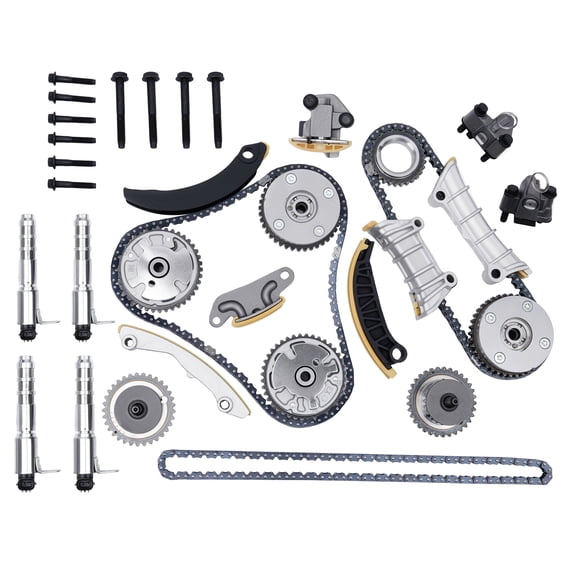 NAVOROGE Timing Chain Kit VVT Solenoid For Chevy Impala Malibu GMC Cadillac Pontiac Buick