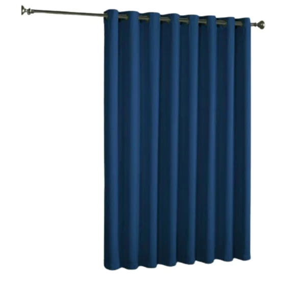 Gorgeous Home Linen Versatile K100 Navy Blue Thermal Blackout Patio Door Window Grommet Curtain Extra Wide Room Divider 100" Wide X 84" Length 1Pc