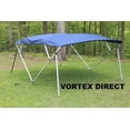 thumbnail image 1 of NAVY BLUE SQUARE TUBE FRAME VORTEX 4 BOW PONTOON/DECK BOAT BIMINI TOP 10' LONG, 91-96" WIDE (FAST SHIPPING - 1 TO 4 BUSINESS DAY DELIVERY), 1 of 8
