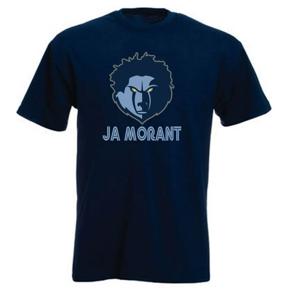 NAVY Grizzlies Ja Morant Hair Logo T-shirt YOUTH LARGE