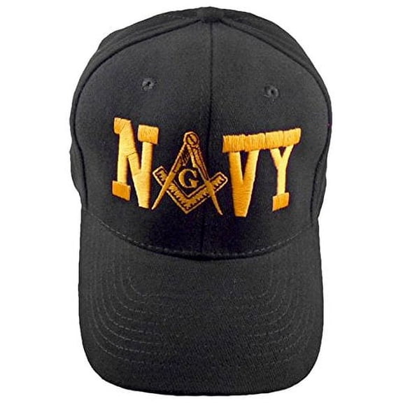 NAVY MASON Baseball Cap Black Hat Masonic Bumper Sticker