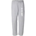 thumbnail image 1 of NAVY Open Bottom Military Style Sweat Pants with white print, 1 of 2