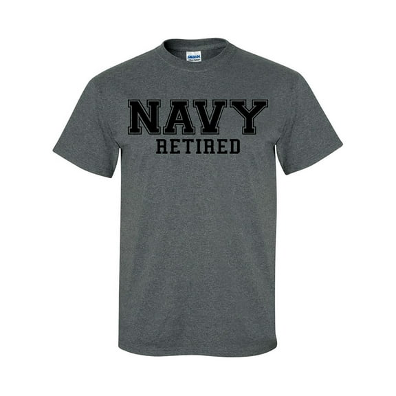 NAVY Retired BLACK logo on a Short Sleeve T-Shirt