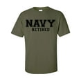 thumbnail image 1 of NAVY Retired BLACK logo on a Short Sleeve T-Shirt, 1 of 4