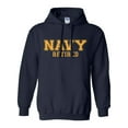 thumbnail image 1 of NAVY Retired GOLD logo Hooded Sweatshirt, 1 of 3