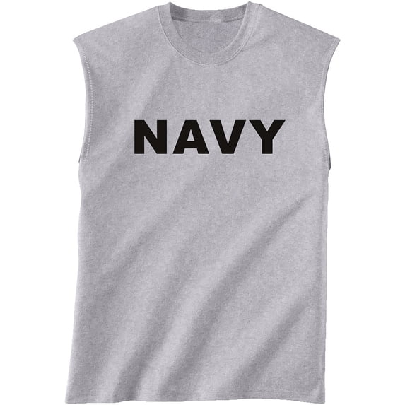 NAVY Sleeveless T-Shirt in gray