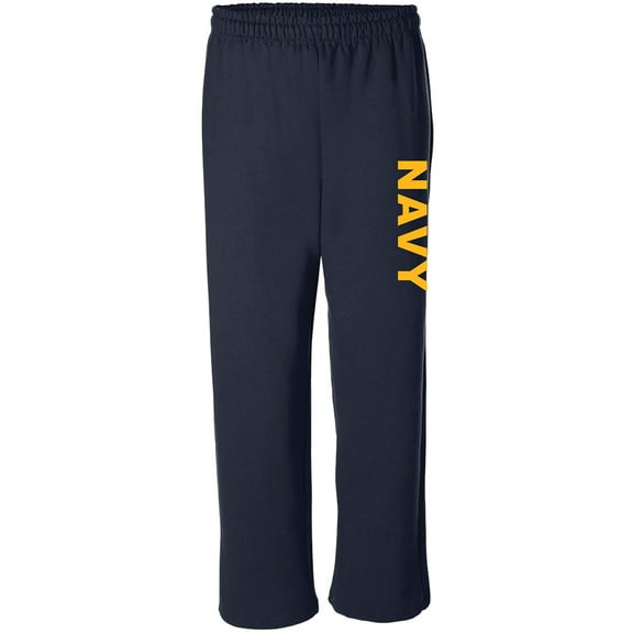 NAVY Sweat Pants - Classic Military Style Open Bottom sweatpants