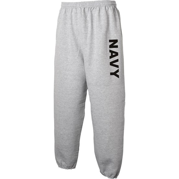NAVY Sweat Pants - Military Style Physical Training Sweat Pants in Gray