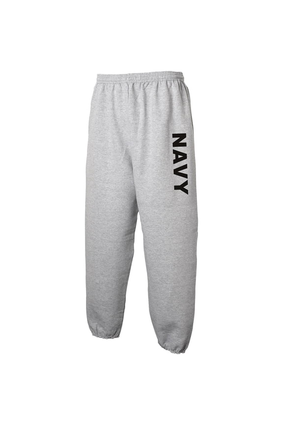 NAVY Sweat Pants - Military Style Physical Training Sweat Pants in Gray