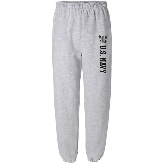 NAVY Sweat Pants - Military Style Sweat Pants with black print