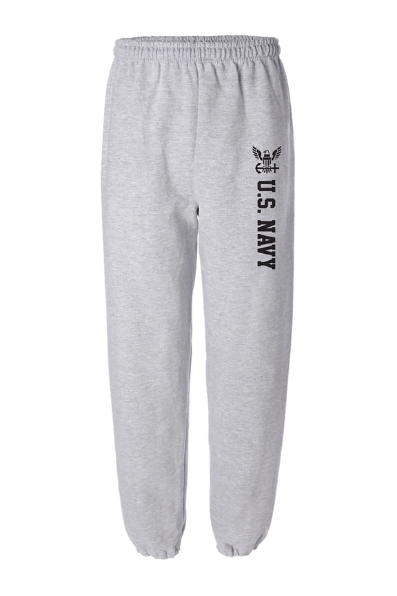 NAVY Sweat Pants - Military Style Sweat Pants with black print